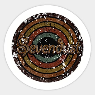 Sevendust vintage design on top Sticker